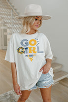 WEST VIRGINIA MOUNTAINEERS GO GIRL OVERSIZED CREWNECK TEE