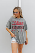 YOUNGSTOWN STATE PENGUINS HERE TO PLAY OVERSIZED CREWNECK TEE