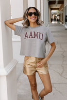 ALABAMA A&M BULLDOGS AFTER PARTY STUDDED SHORT SLEEVE MODERATELY CROPPED TEE