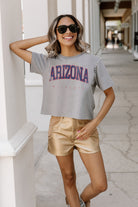 ARIZONA WILDCATS AFTER PARTY STUDDED SHORT SLEEVE MODERATELY CROPPED TEE