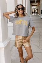 ALBANY STATE GOLDEN RAMS AFTER PARTY STUDDED SHORT SLEEVE MODERATELY CROPPED TEE