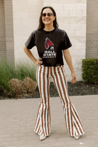 BALL STATE CARDINALS GAMEDAY GALORE  STUDDED SHORT SLEEVE MODERATELY CROPPED TEE