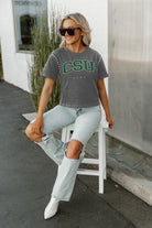 COLORADO STATE RAMS AFTER PARTY STUDDED SHORT SLEEVE MODERATELY CROPPED TEE