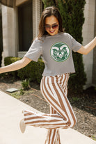 COLORADO STATE RAMS GAMEDAY GALORE  STUDDED SHORT SLEEVE MODERATELY CROPPED TEE