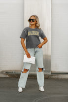 JAMES MADISON DUKES AFTER PARTY STUDDED SHORT SLEEVE MODERATELY CROPPED TEE