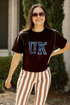 KENTUCKY WILDCATS GAMEDAY GALORE  STUDDED SHORT SLEEVE MODERATELY CROPPED TEE