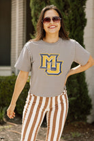 MARQUETTE GOLDEN EAGLES GAMEDAY GALORE  STUDDED SHORT SLEEVE MODERATELY CROPPED TEE