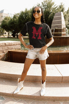 MIAMI OF OHIO REDHAWKS GAMEDAY GALORE  STUDDED SHORT SLEEVE MODERATELY CROPPED TEE