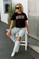 MISSOURI STATE BEARS AFTER PARTY STUDDED SHORT SLEEVE MODERATELY CROPPED TEE