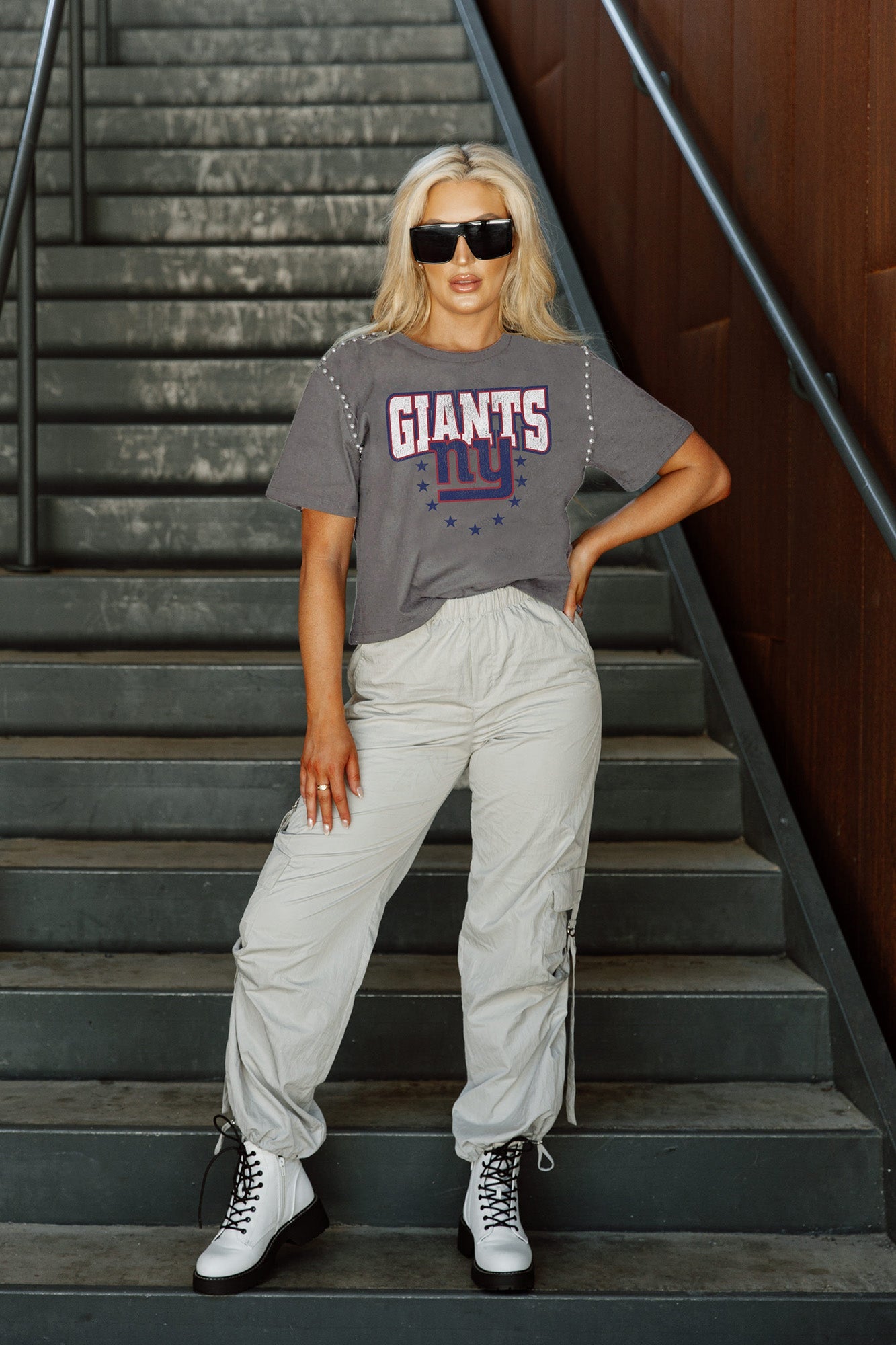 Women's Gameday Couture White New York Giants Victorious Vixen T-Shirt Size: Medium