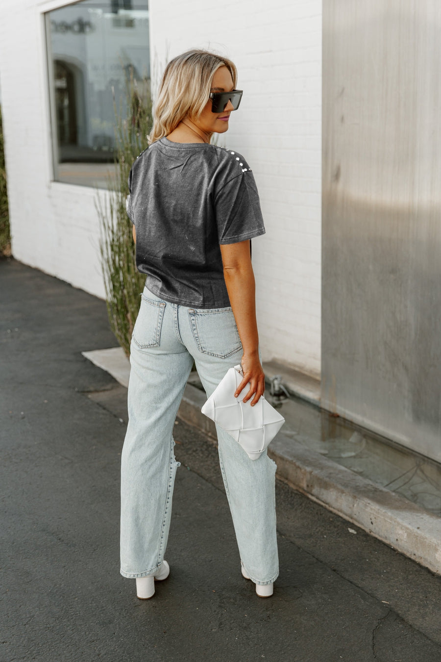 TENNESSEE VOLUNTEERS AFTER PARTY STUDDED SHORT SLEEVE MODERATELY CROPPED TEE