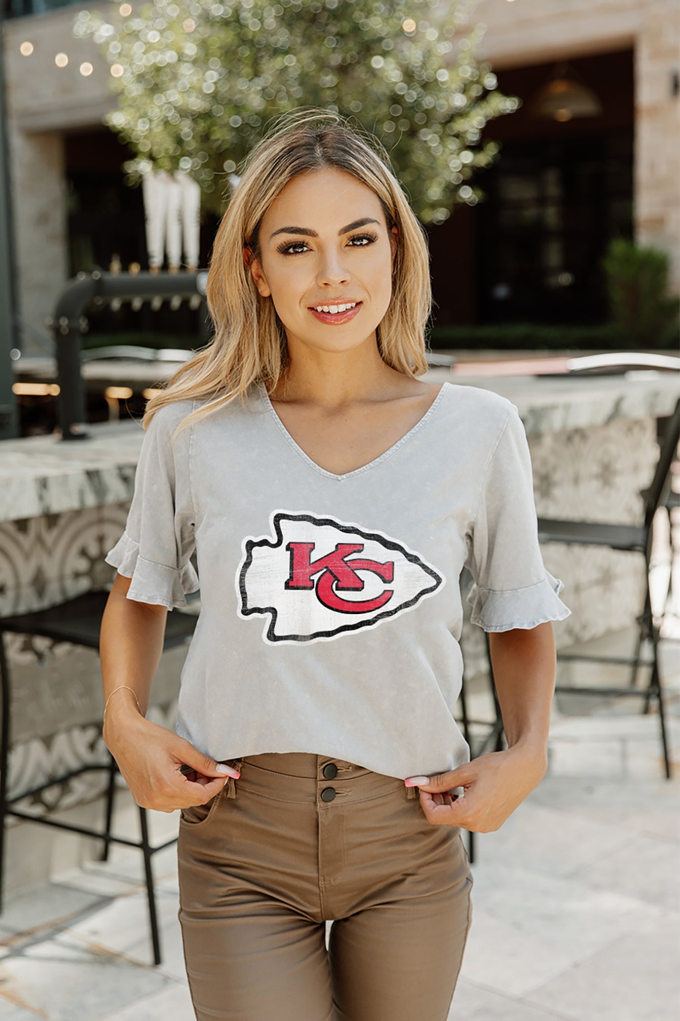 KANSAS CITY CHIEFS Ladies BLING SHIRT(Medium)