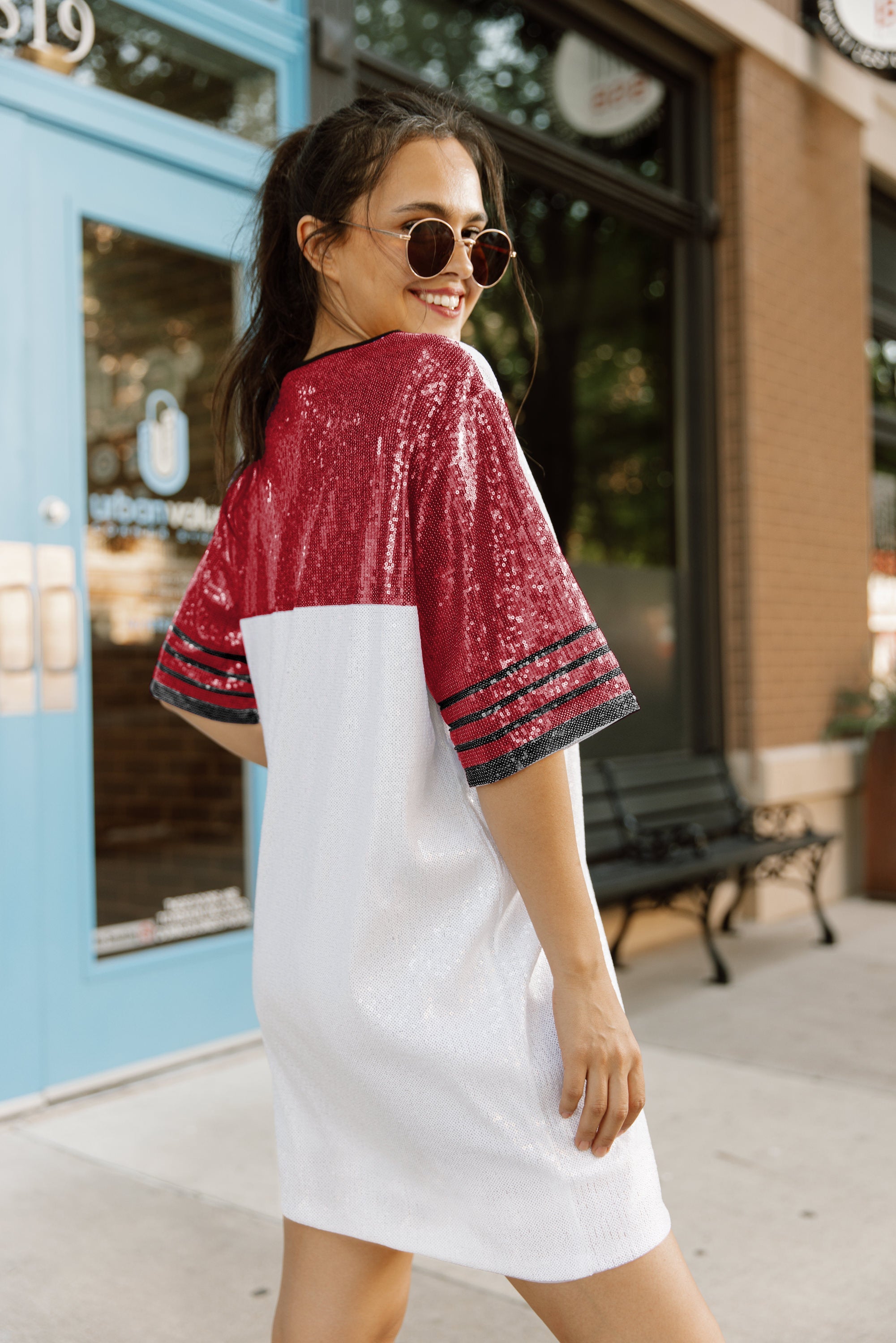 Sequin Kansas City Football Jersey Dress 