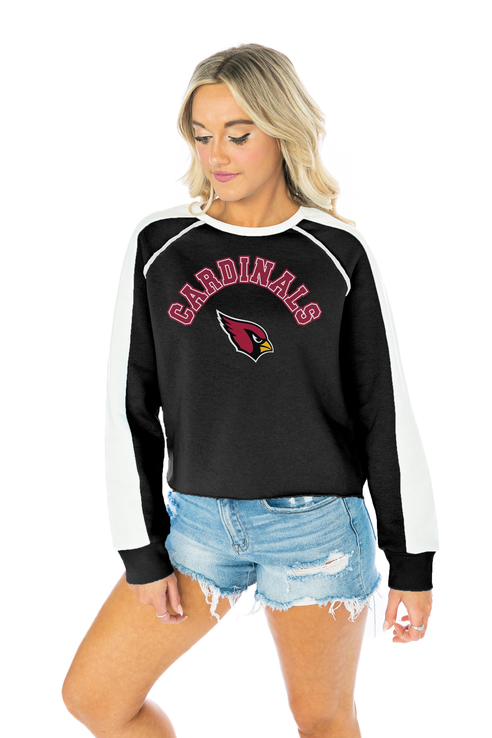 ARIZONA CARDINALS HUDDLE UP LONG SLEEVE COLORBLOCK DETAIL FLEECE PULLOVER