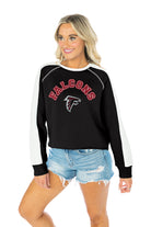 ATLANTA FALCONS HUDDLE UP LONG SLEEVE COLORBLOCK DETAIL FLEECE PULLOVER