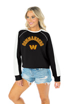 WASHINGTON COMMANDERS HUDDLE UP LONG SLEEVE COLORBLOCK DETAIL FLEECE PULLOVER