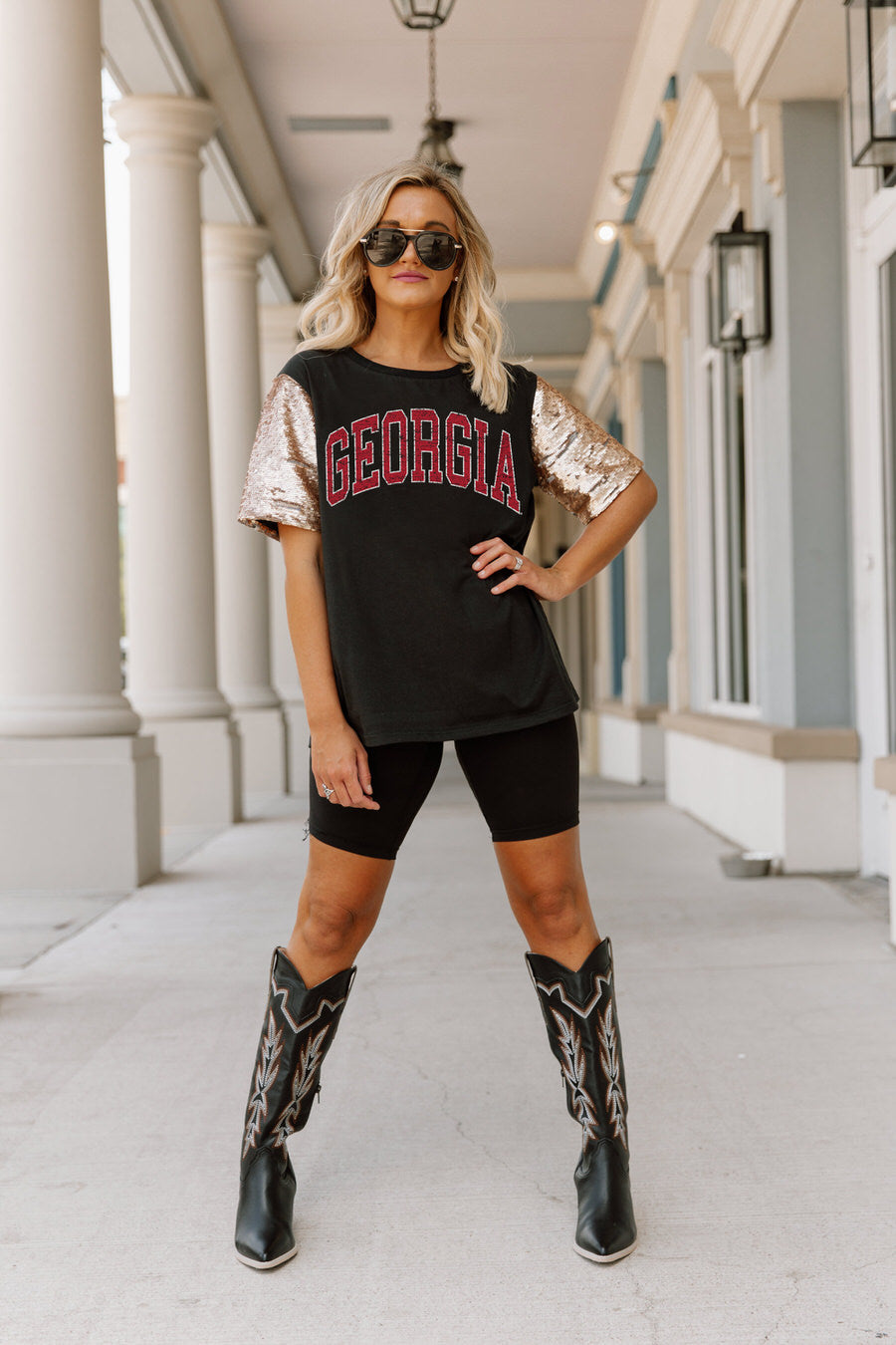 Women's University Georgia Bulldogs Ladies Bling Shirt