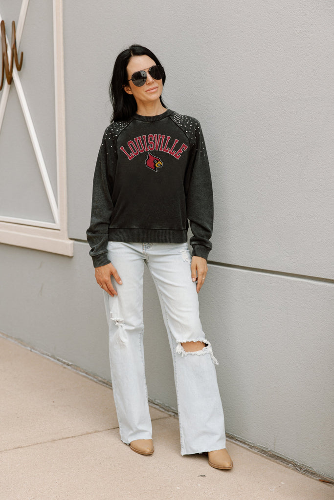 Women's Gameday Couture Charcoal Louisville Cardinals Don't Blink