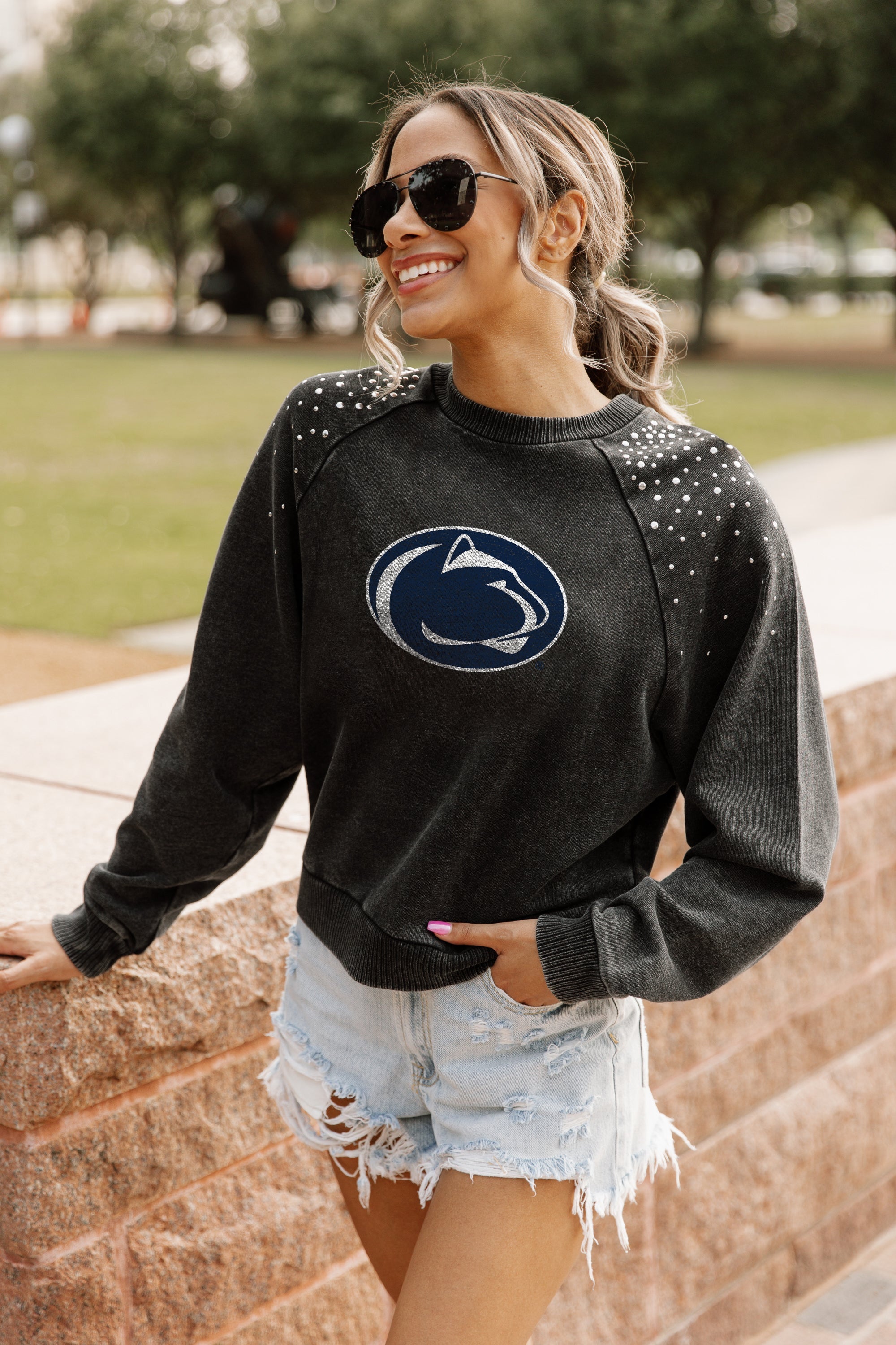 PENN STATE NITTANY LIONS VARSITY LEGENDS VINTAGE STUDDED PULLOVER – GAMEDAY  COUTURE