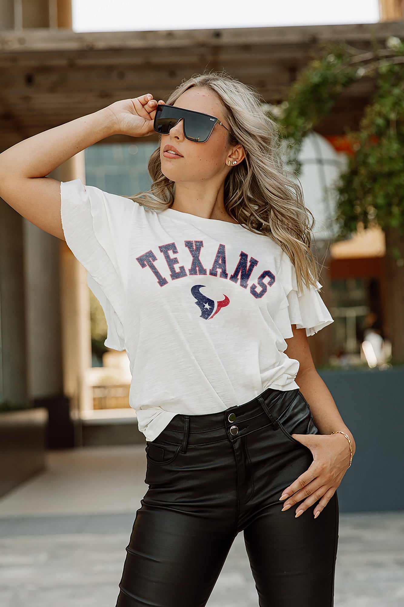 HOUSTON TEXANS TOUCHDOWN FRENCH TERRY VINTAGE WASH STUDDED