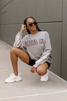 ALABAMA A&M BULLDOGS GUESS WHO'S BACK SEQUIN YOKE PULLOVER