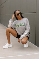 CAL POLY MUSTANGS GUESS WHO'S BACK SEQUIN YOKE PULLOVER