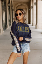 GEORGIA SOUTHERN EAGLES GUESS WHO'S BACK SEQUIN YOKE PULLOVER