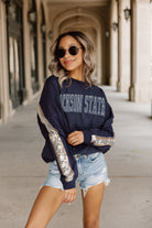 JACKSON STATE TIGERS GUESS WHO'S BACK SEQUIN YOKE PULLOVER