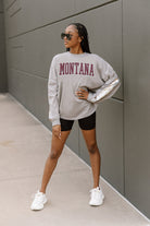 MONTANA GRIZZLIES GUESS WHO'S BACK SEQUIN YOKE PULLOVER