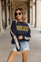 NORTHERN ARIZONA LUMBERJACKS GUESS WHO'S BACK SEQUIN YOKE PULLOVER