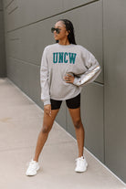 UNC WILMINGTON SEAHAWKS GUESS WHO'S BACK SEQUIN YOKE PULLOVER