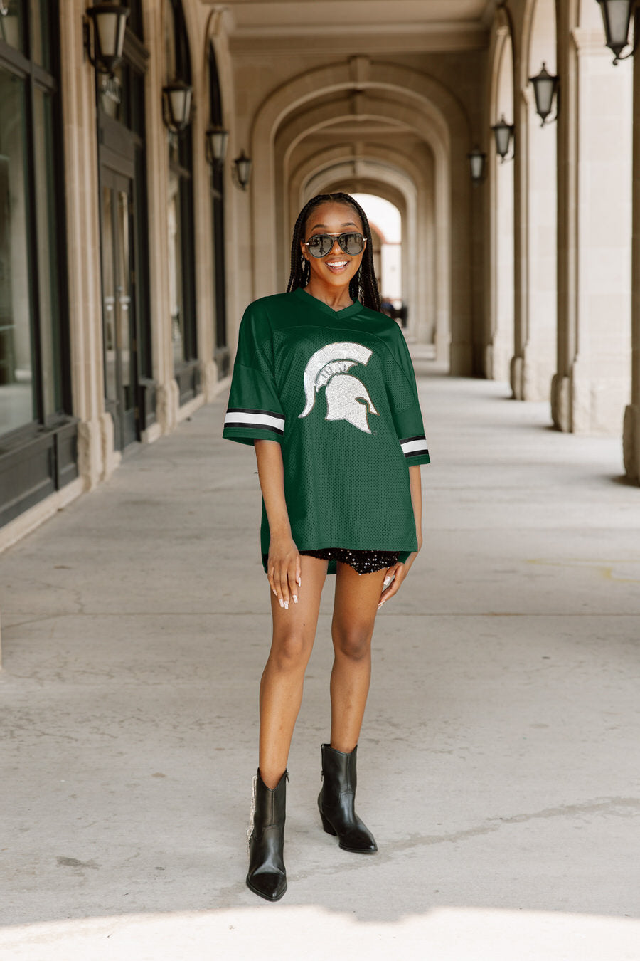 MICHIGAN STATE SPARTANS ROOKIE MOVE ICONIC OVERSIZED FASHION JERSEY