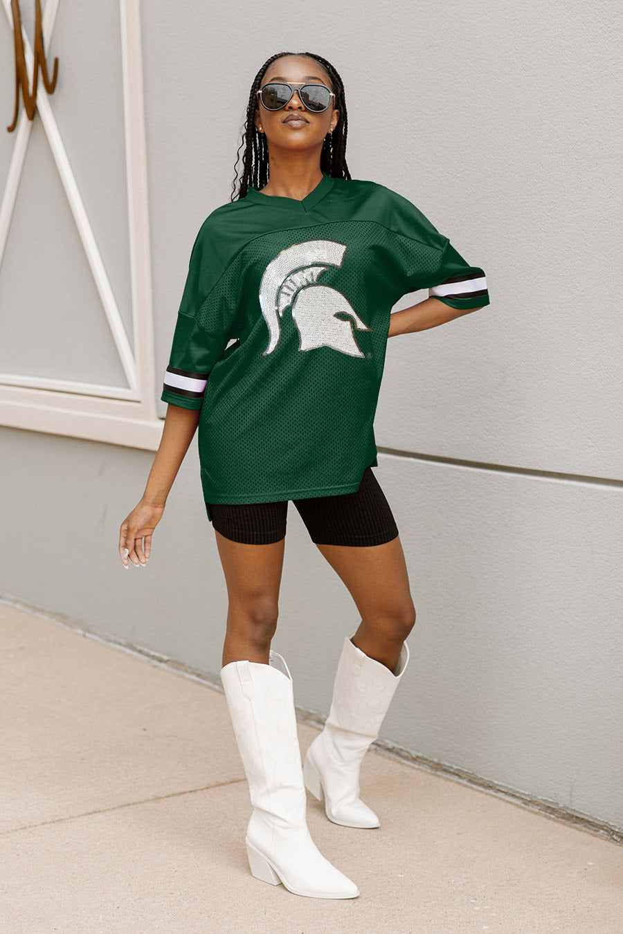 MICHIGAN STATE SPARTANS ROOKIE MOVE ICONIC OVERSIZED FASHION JERSEY