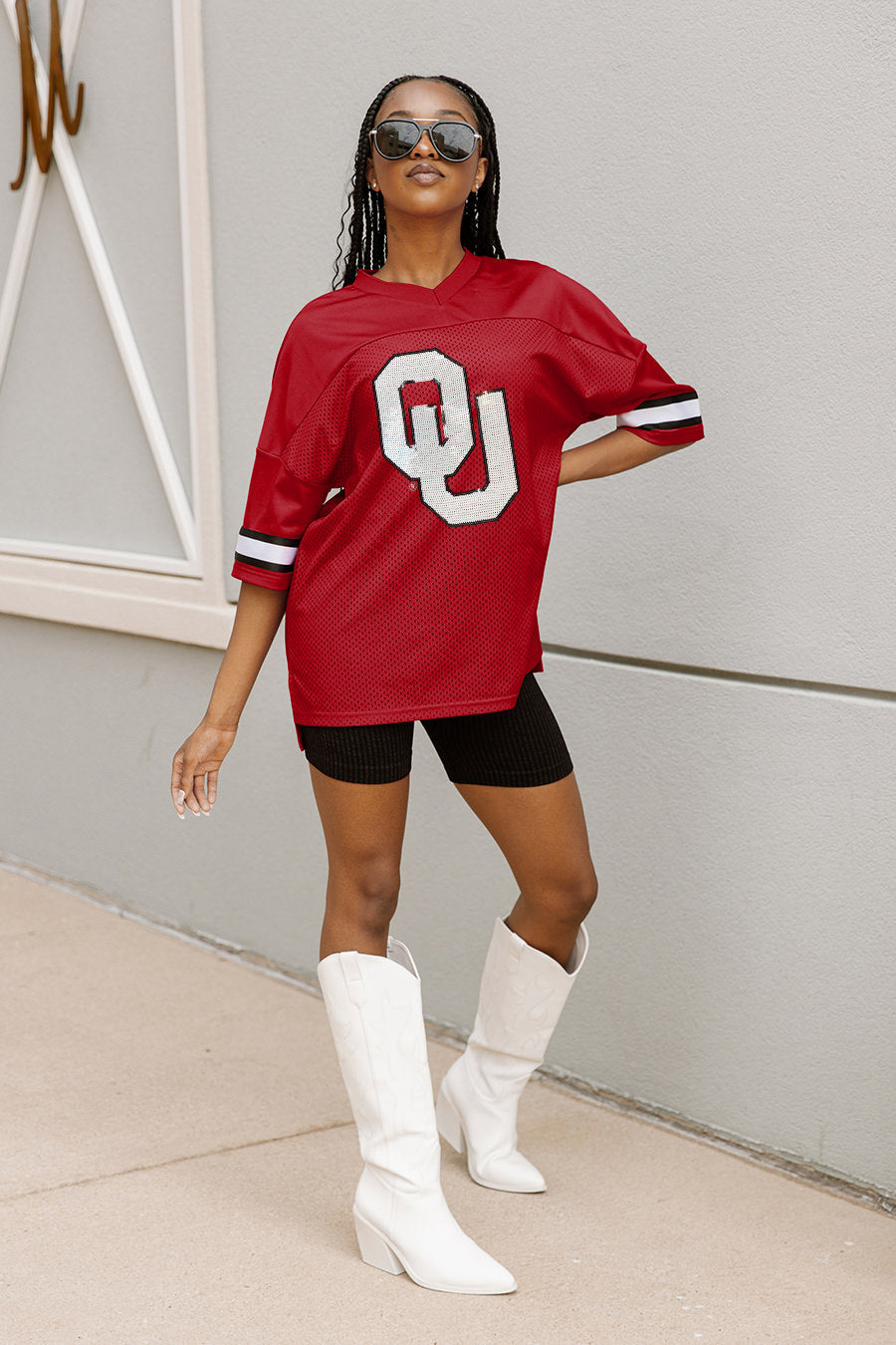 OKLAHOMA SOONERS ROOKIE MOVE ICONIC OVERSIZED FASHION JERSEY