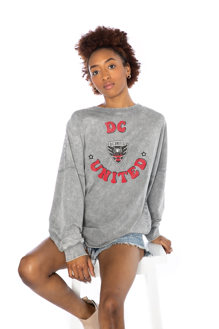 DC UNITED SHOOTING STARS FADED WASH PULLOVER