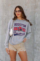 HOUSTON TEXANS NO TIMEOUTS FADED WASH PULLOVER