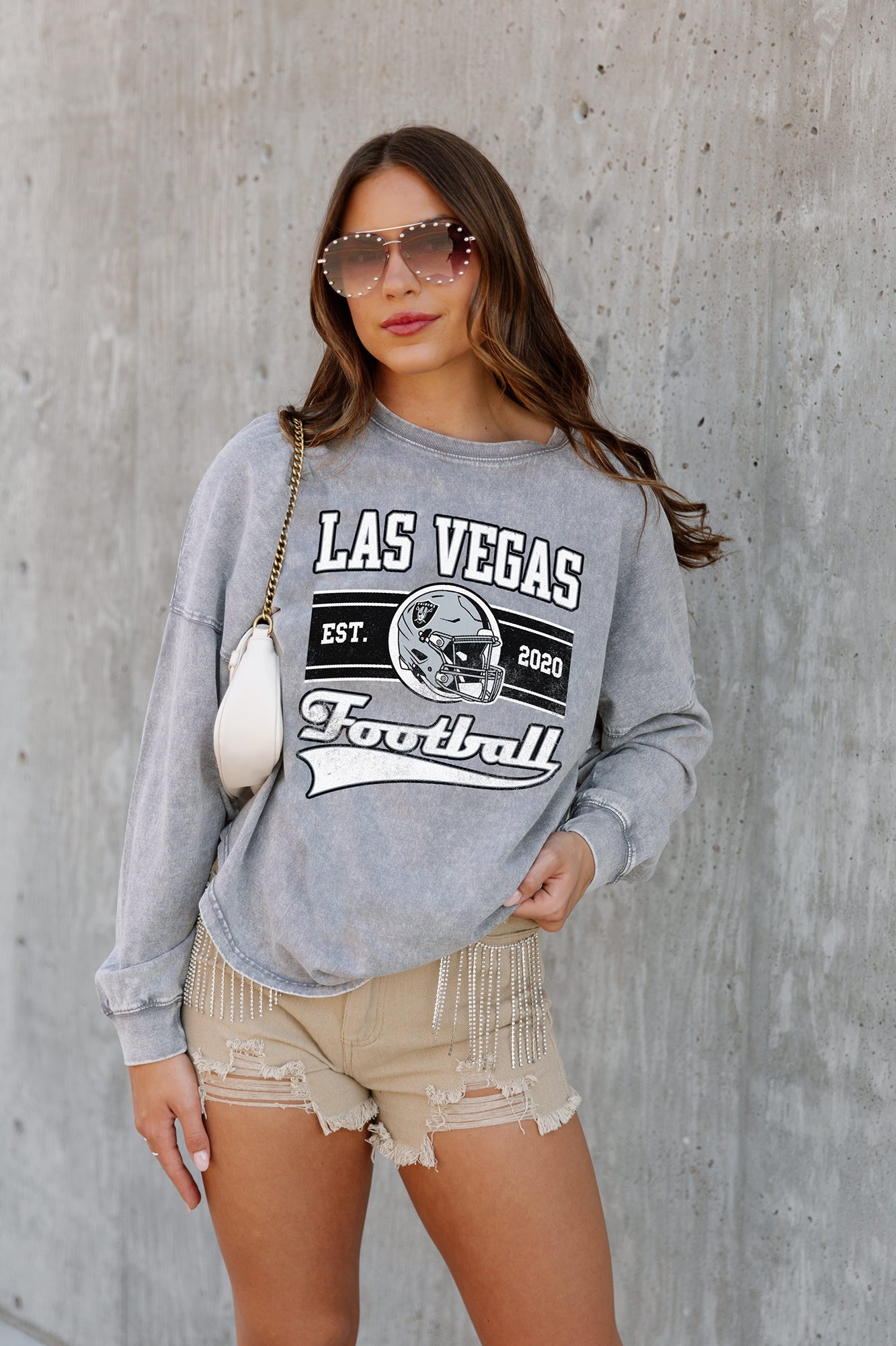 Women's Gameday Couture Black Las Vegas Raiders Gl Flip Sequin Sleeve T-Shirt Size: Small