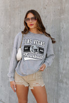 LAS VEGAS RAIDERS NO TIMEOUTS FADED WASH PULLOVER