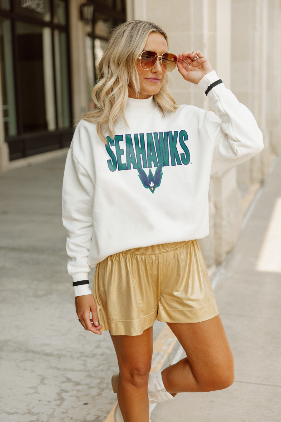 Women's Gameday Couture White UNC Wilmington Seahawks