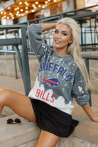 BUFFALO BILLS COIN TOSS LONG SLEEVE FRENCH TERRY CREWNECK PULLOVER