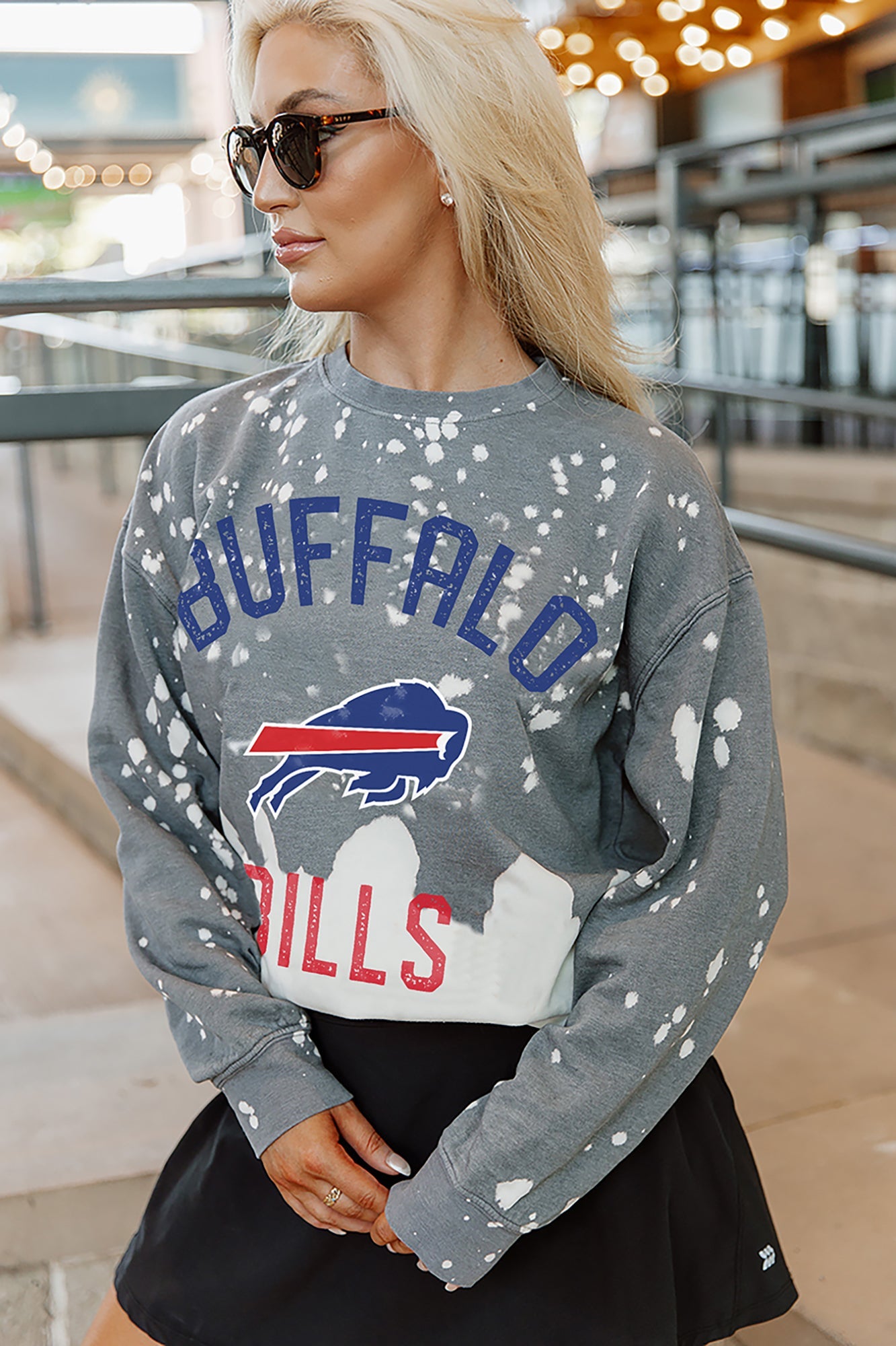 BUFFALO BILLS COIN TOSS LONG SLEEVE FRENCH TERRY CREWNECK PULLOVER