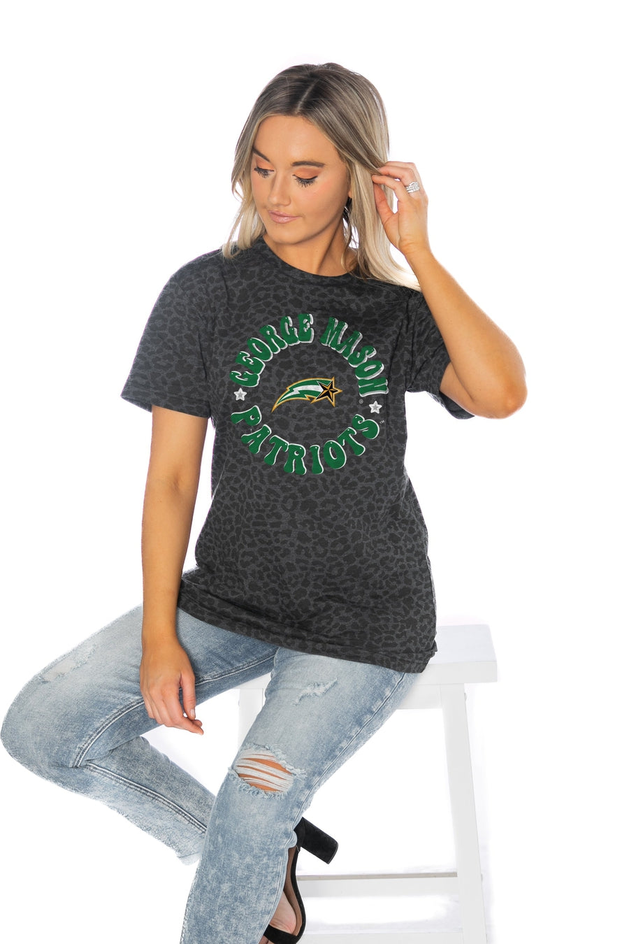 Women's Gameday Couture Gray George Mason Patriots Faded