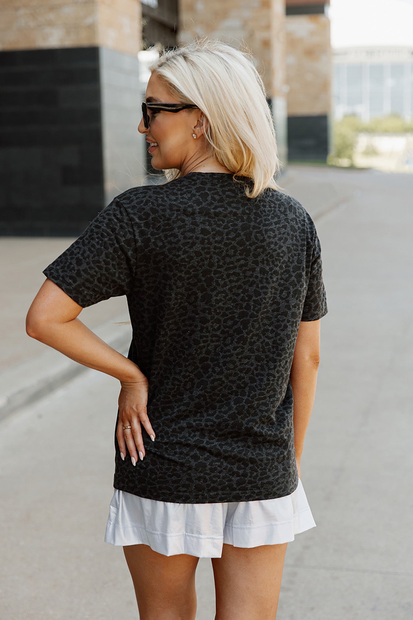 Women's Gameday Couture Charcoal Las Vegas Raiders Wildcat Blitz Tonal Leopard T-Shirt Size: Medium