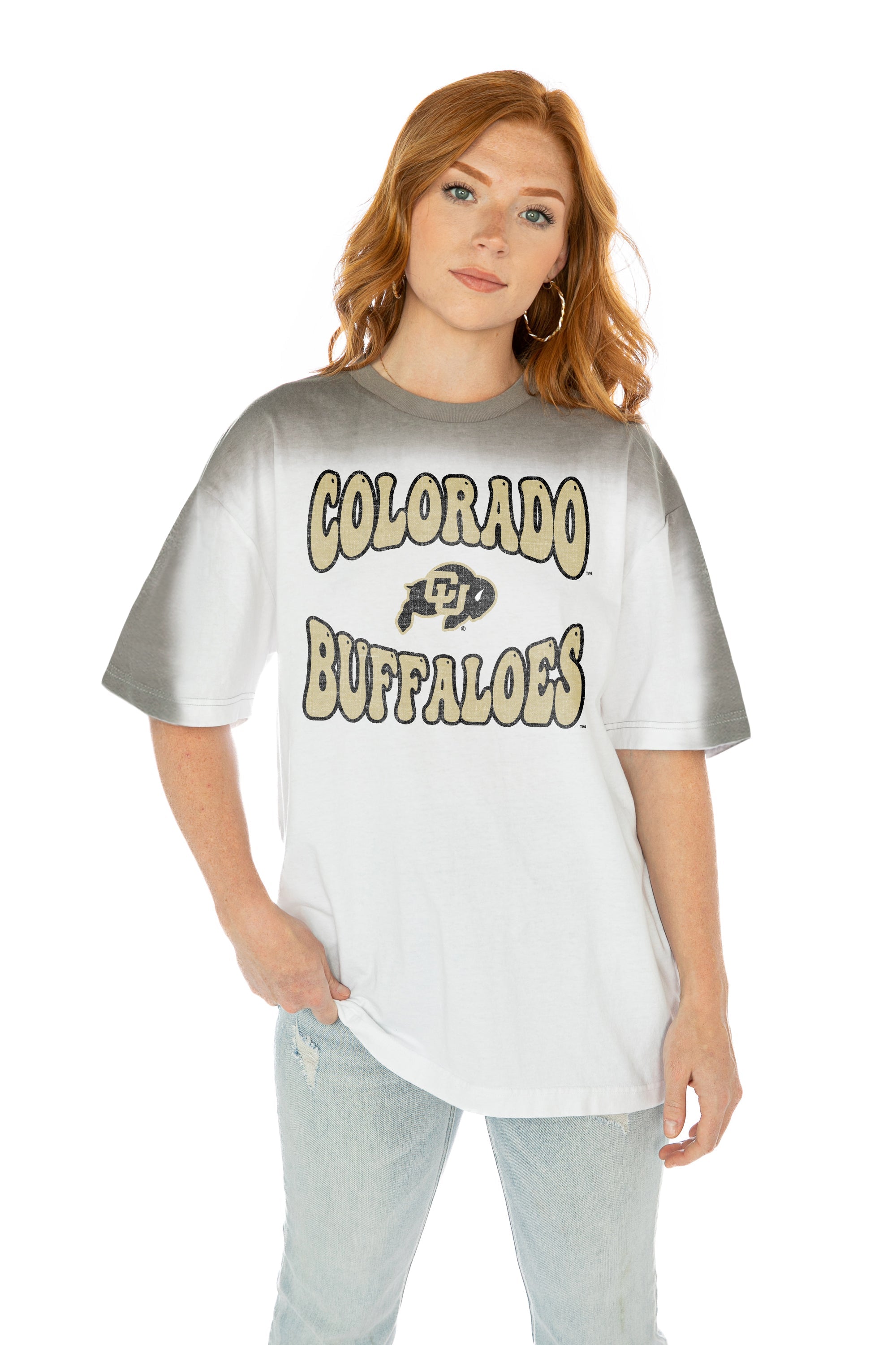 COLORADO BUFFALOES CAMPUS GLORY COLOR WAVE CREW NECK T-SHIRT