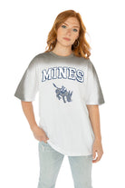 COLORADO SCHOOL OF MINES BURROS INTERCEPTION COLOR WAVE CREW NECK T-SHIRT