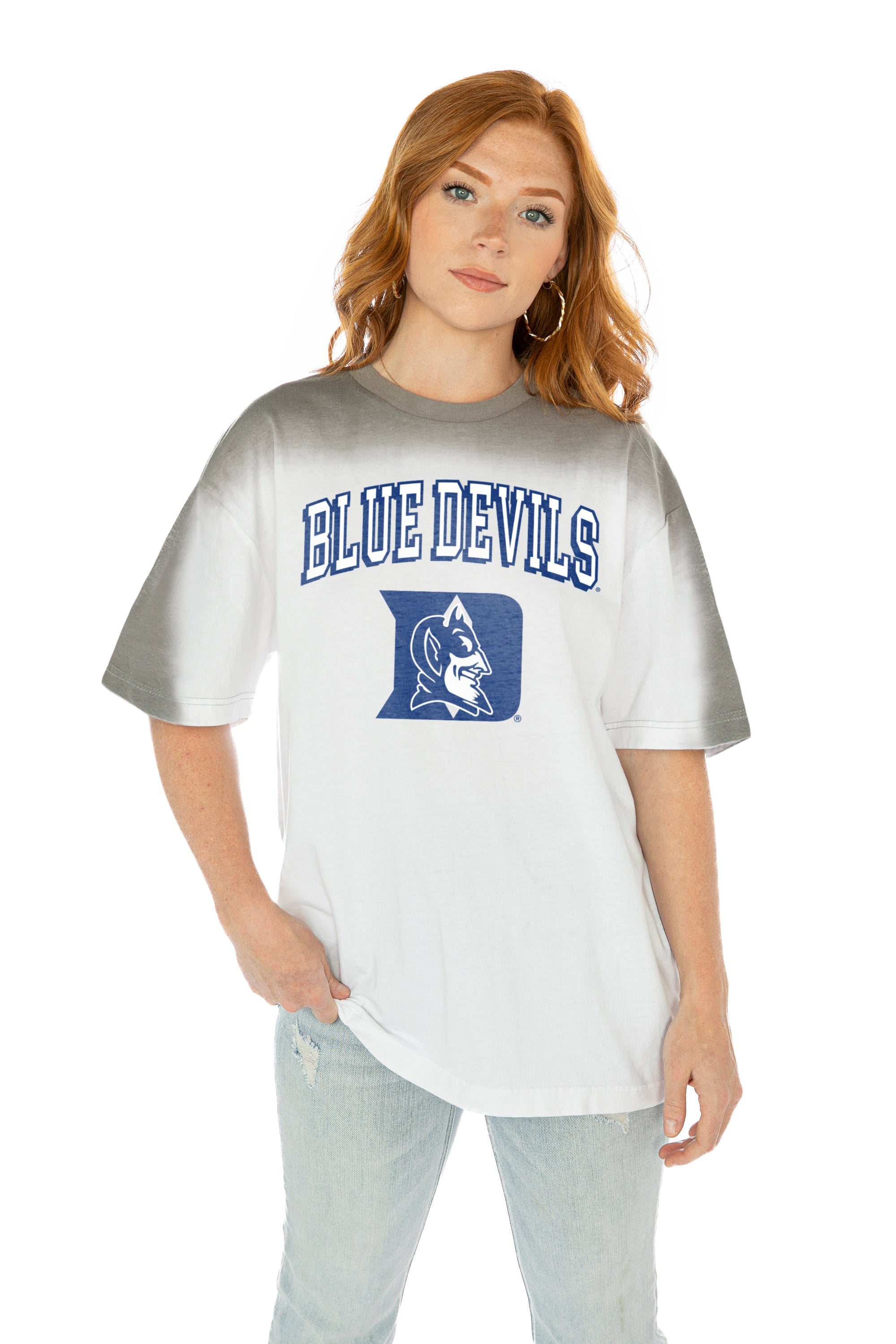 DUKE BLUE DEVILS INTERCEPTION COLOR WAVE CREW NECK T-SHIRT