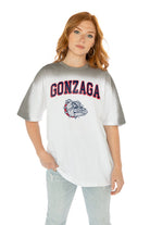 GONZAGA BULLDOGS INTERCEPTION COLOR WAVE CREW NECK T-SHIRT