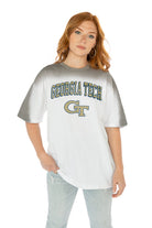 GEORGIA TECH YELLOW JACKETS INTERCEPTION COLOR WAVE CREW NECK T-SHIRT