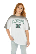 HAWAII RAINBOW WARRIORS INTERCEPTION COLOR WAVE CREW NECK T-SHIRT