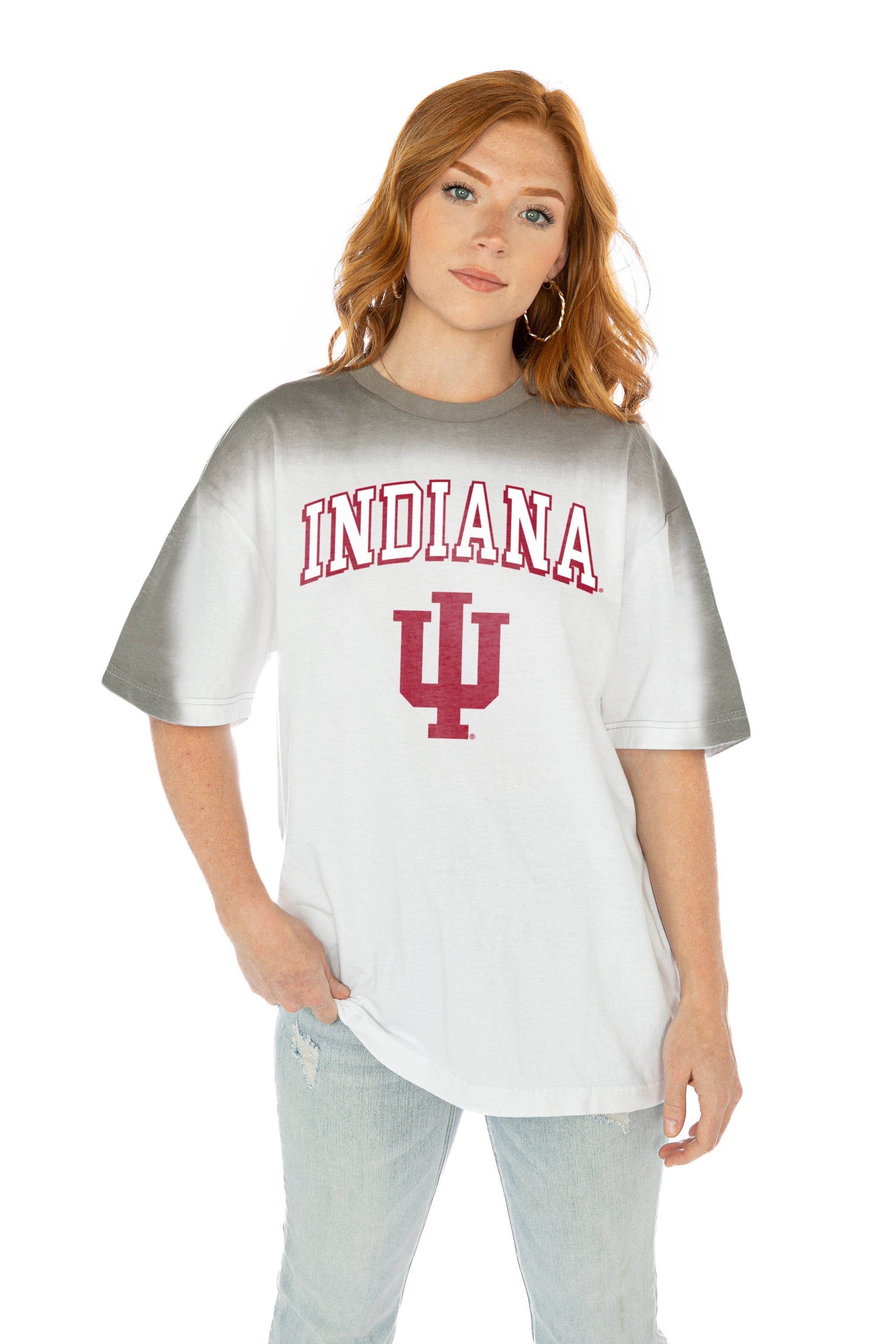 INDIANA HOOSIERS INTERCEPTION COLOR WAVE CREW NECK T-SHIRT